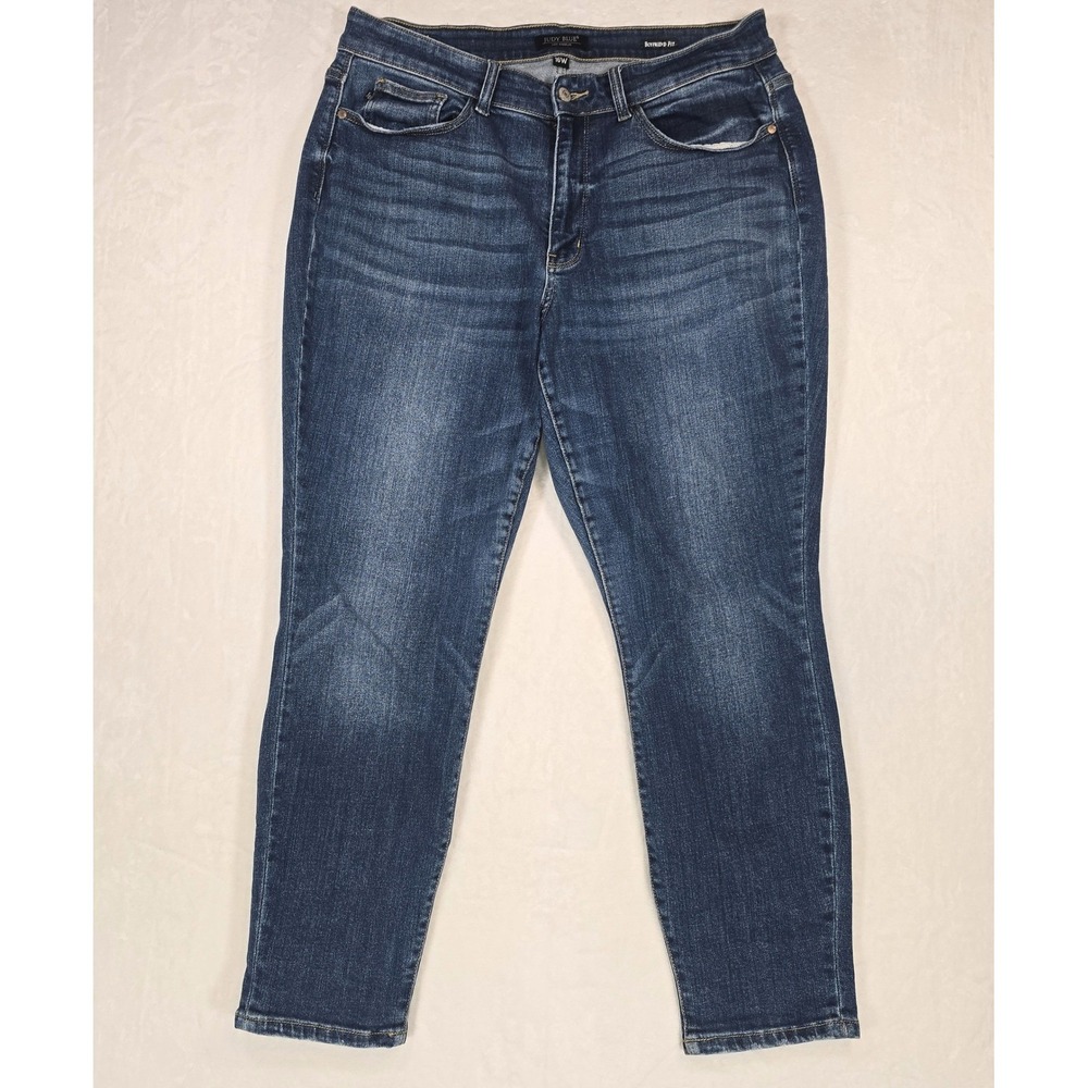 Judy Blue Boyfriend Jeans Womens 16W Dark Wash Stretch JB82368DK-CO-PL